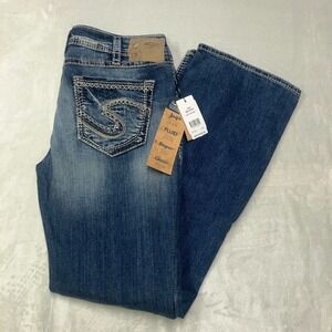 NWT Silver Jeans Aiko Mid Rise Boot Jeans Women's 32x33 Bootcut Y2K Vintage